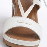 Sandales à Lacets Style Gladiateur avec Talon Bloc et Bout Ouvert pour Femme