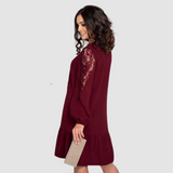 Lona | Robe Midi avec Manches en Dentelle