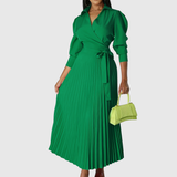 Evelina | Robe Midi Plissée Douce