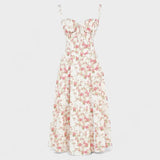Carolina - Robe Florale avec Corsage Ajusté