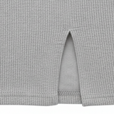 Robe Courte Moulante à Col Polo et Manches Courtes avec Fente Latérale