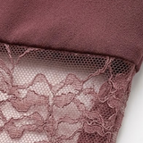 Robe Longue de Soirée Ajustée à Bustier en Dentelle et Bretelles pour Femmes
