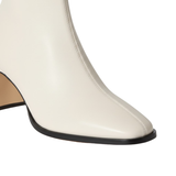 Bottines à talon carré pour femme avec bout carré et tige ajustée extensible