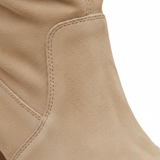 Bottes mi-mollet en suédine à talon épais et plis souples