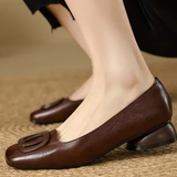 Margot | Ballerines en Cuir Bout Carré