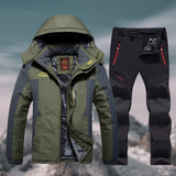Ensemble d'hiver pour hommes - Imperméable, doublé en polaire et idéal pour les aventures en plein air