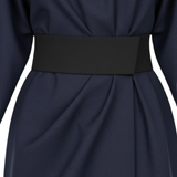 Robe longue femme à manches chauve-souris et taille marquée silhouette fluide