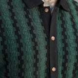 Chemise rétro pour hommes à manches courtes imprimée décontractée