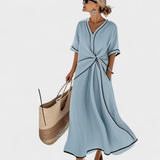 Filomena – Robe longue à rayures