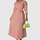 Evelina | Robe Midi Plissée Douce