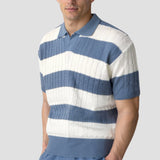 Polo pour hommes à rayures avec manches courtes – Sportif & Élégant