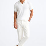 Polo en Coton Côtelé pour Hommes à Manches Courtes – Élégant & Intemporel