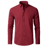 Benjamin | Chemise d'affaires classique ajustée à manches longues extensible