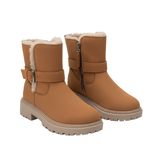 Bottes de Neige Chaudes Mi-Mollet Bottes d’Hiver en Caoutchouc Tendance Chaussures Bottes Hautes