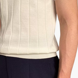 Ian | Polo en tricot slim fit pour hommes, style business casual avec motif en relief
