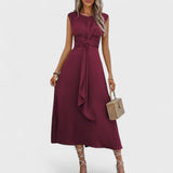 Emilia - Robe maxi élégante sans manches et col rond