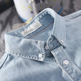 Chemise en Denim pour Homme Casual à Manches Longues