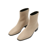 Bottines Femme Élégantes à Talon Haut et Bout Carré