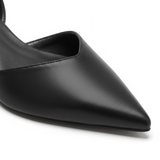 Escarpins slingback pour femme à bout pointu et talon bloc moyen pour le bureau