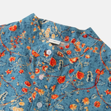 Leo | Chemise à Manches Courtes Ludique avec Motif Floral Vintage
