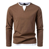 Coen™ Casual Homme Longsleeve avec Col V