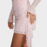 Sónia - Robe Mini avec Brillance et Décolleté