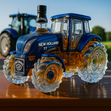 Bouteille classique de whisky en forme de tracteur New Holland T7