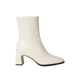 Bottines à talon carré pour femme avec bout carré et tige ajustée extensible