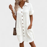 Robe Fluide à Manches Courtes