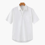 Thiago | Chemise Polo d'Été pour Hommes en Lin avec Poche Poitrine