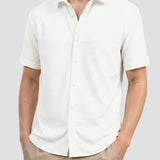 Chemise en Lin Classique à Manches Courtes