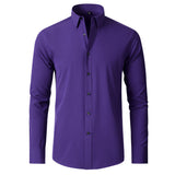 Benjamin | Chemise d'affaires classique ajustée à manches longues extensible