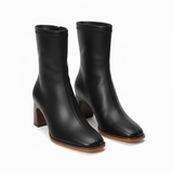 Bottines Femme Vintage Chaudes à Bout Carré
