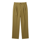 Pantalon large taille haute pour femme coupe ample bureau et décontracté
