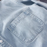 Chemise en Denim pour Homme Casual à Manches Longues
