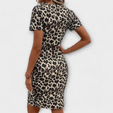 Fátima - Robe élégante avec motif léopard