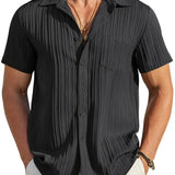 Ethan | Chemise Plissée à Manches Courtes d'Été