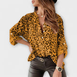 Vanessa - Blouse Moderne Avec Imprimé Léopard