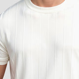 T-shirt Rayé O-Cou Classique Heavy Oude Geld