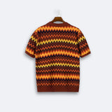 Pull Rétro avec Motif Zigzag
