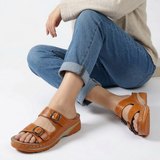 Sandales à Plateforme avec Double Boucle pour Femmes
