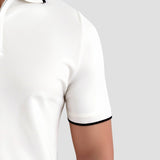 Polo Classique avec Zip et Détails Contrastés
