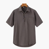Thiago | Chemise Polo d'Été pour Hommes en Lin avec Poche Poitrine