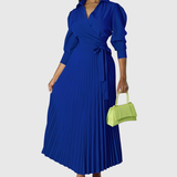 Evelina | Robe Midi Plissée Douce