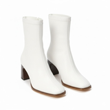 Bottines Femme Vintage Chaudes à Bout Carré