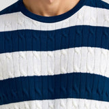 Pull rayé pour hommes à manches courtes – Élégant &amp; Confortable