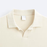Pull beige avec col polo – Style décontracté avec élégance