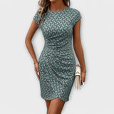 Robe Tulipe à Manches Courtes