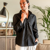 Kai | Chemise en Lin à Manches Longues Légère pour Hommes d'Été