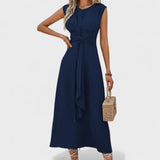 Emilia - Robe maxi élégante sans manches et col rond